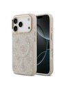 Guess Guess PU Leather 4G Gold Frame MagSafe Stražnji poklopac za iPhone 17 Pro Pink