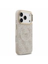 Guess Guess PU Leather 4G Gold Frame MagSafe Stražnji poklopac za iPhone 17 Pro Pink
