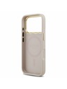 Guess Guess PU Leather 4G Gold Frame MagSafe Stražnji poklopac za iPhone 17 Pro Pink