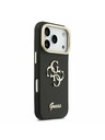 Guess Guess PU Grained 4G Logo Stand Camera Frame Stražnji poklopac za iPhone 17 Pro Black