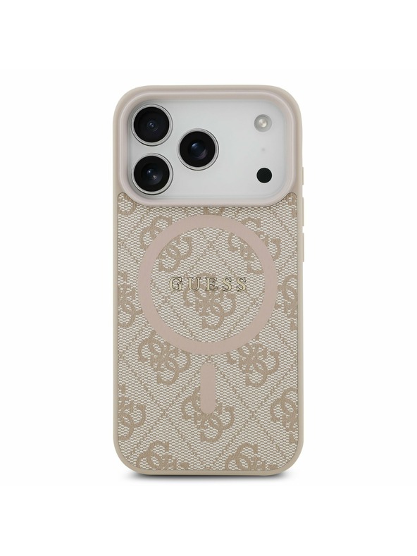 Guess Guess PU Leather 4G Colored Ring MagSafe Stražnji poklopac za iPhone 17 Pro Pink
