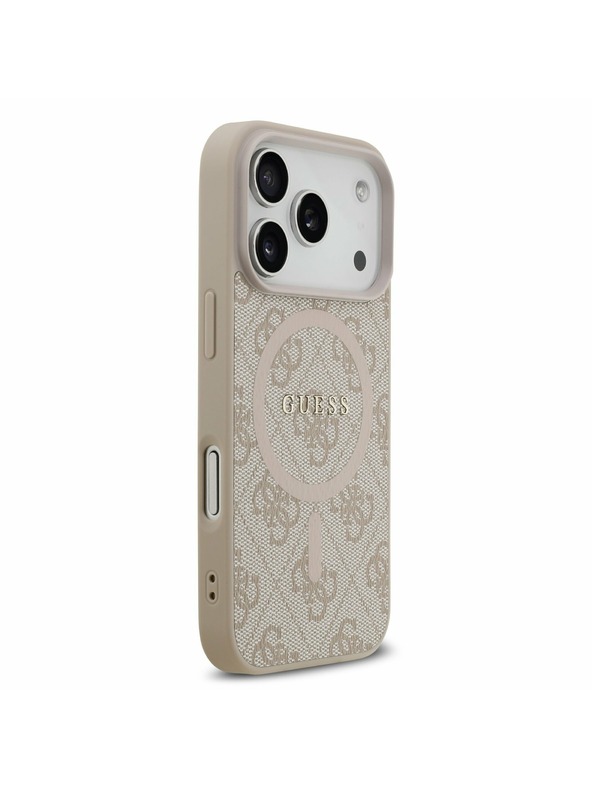 Guess Guess PU Leather 4G Colored Ring MagSafe Stražnji poklopac za iPhone 17 Pro Pink