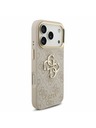 Guess Guess PU Leather 4G Metal Logo Gold Frame Stražnji poklopac za iPhone 17 Pro Pink