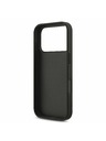 Guess Guess PU Fixed Glitter 4G Metal Logo Stražnji poklopac za iPhone 17 Pro Black