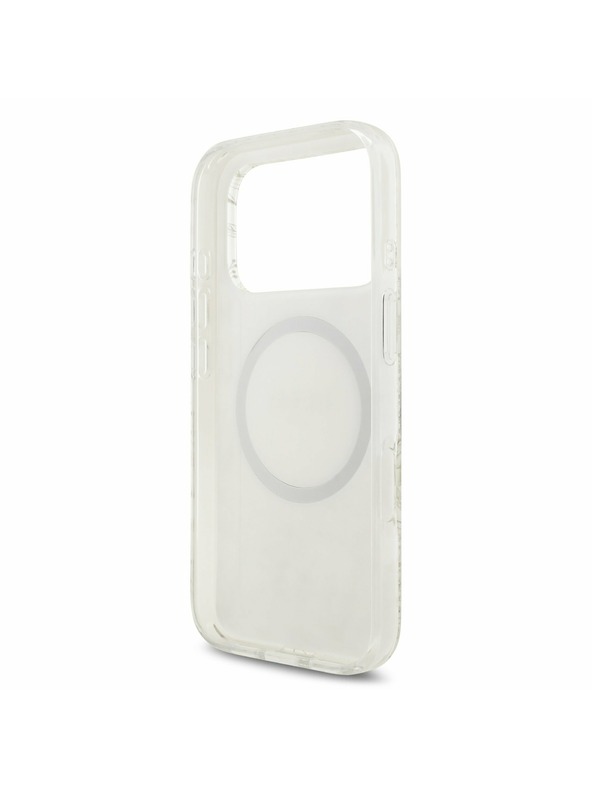 Guess Guess IML Flowers Allover Strap MagSafe Stražnji poklopac za iPhone 17 Pro White