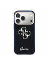 Guess Guess IML 4G Script Metal Logo Stražnji poklopac za iPhone 17 Pro Blue
