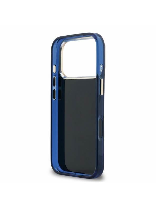 Guess Guess IML 4G Script Metal Logo Stražnji poklopac za iPhone 17 Pro Blue
