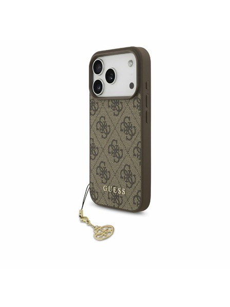 Guess Guess 4G Charm MagSafe Stražnji poklopac za iPhone 17 Pro Tone on Tone Brown