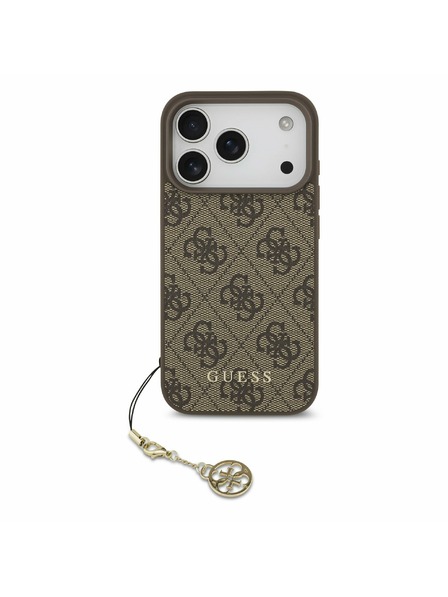 Guess Guess 4G Charm MagSafe Stražnji poklopac za iPhone 17 Pro Tone on Tone Brown