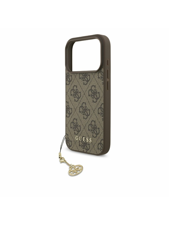 Guess Guess 4G Charm MagSafe Stražnji poklopac za iPhone 17 Pro Tone on Tone Brown