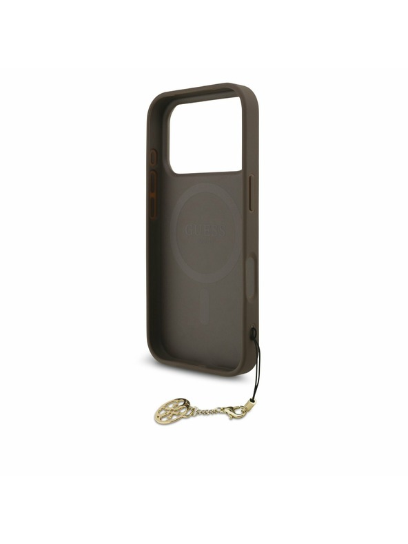 Guess Guess 4G Charm MagSafe Stražnji poklopac za iPhone 17 Pro Tone on Tone Brown