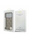 Guess Guess 4G Charm MagSafe Stražnji poklopac za iPhone 17 Pro Tone on Tone Brown