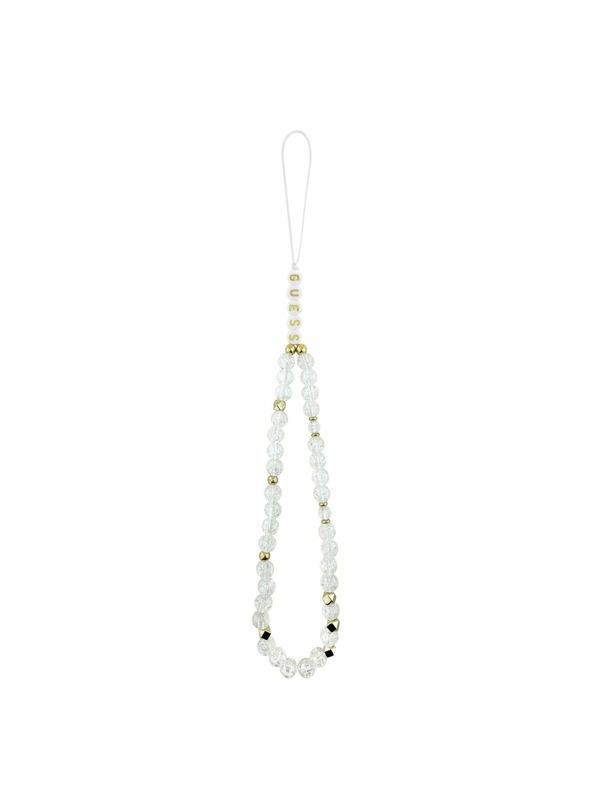 Guess Guess IML Glitter Script Strap MagSafe Stražnji poklopac za iPhone 17 Pro Transparent