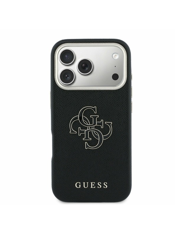 Guess Guess PU Resin Logo Stražnji poklopac za iPhone 17 Pro Black