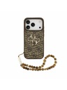 Guess Guess PU 4G Metal Logo Strap Stražnji poklopac za iPhone 17 Pro Brown