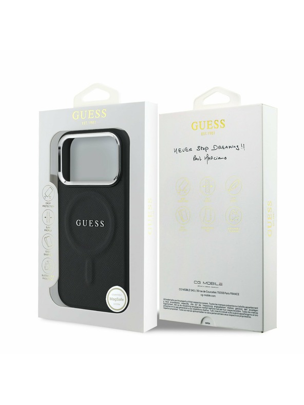 Guess Guess PU Saffiano MagSafe Stražnji poklopac za iPhone 17 Pro Black