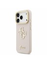 Guess Guess PU Grained 4G Logo Stand Camera Frame Stražnji poklopac za iPhone 17 Pro Pink