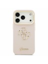 Guess Guess PU Grained 4G Logo Stand Camera Frame Stražnji poklopac za iPhone 17 Pro Pink