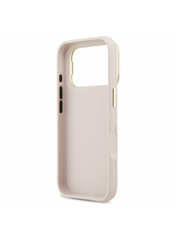 Guess Guess PU Grained 4G Logo Stand Camera Frame Stražnji poklopac za iPhone 17 Pro Pink