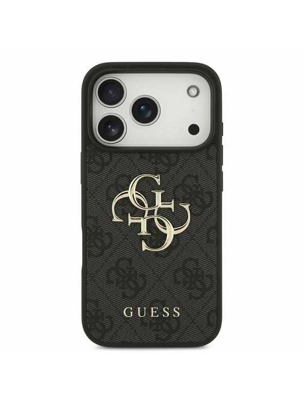 Guess Guess PU 4G Metal Logo Stražnji poklopac za iPhone 17 Pro Grey