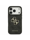 Guess Guess PU 4G Metal Logo Stražnji poklopac za iPhone 17 Pro Grey