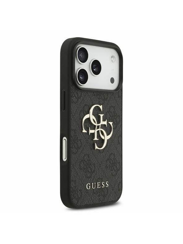Guess Guess PU 4G Metal Logo Stražnji poklopac za iPhone 17 Pro Grey