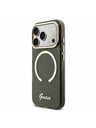 Guess Guess IML Glitter Script Strap MagSafe Stražnji poklopac za iPhone 17 Pro Black