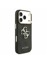 Guess Guess PU Leather 4G Metal Logo Gold Frame Stražnji Poklopac za iPhone 17 Pro Black