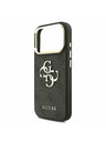 Guess Guess PU Leather 4G Metal Logo Gold Frame Stražnji Poklopac za iPhone 17 Pro Black