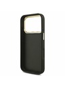 Guess Guess PU Leather 4G Metal Logo Gold Frame Stražnji Poklopac za iPhone 17 Pro Black