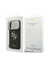 Guess Guess PU Leather 4G Metal Logo Gold Frame Stražnji Poklopac za iPhone 17 Pro Black