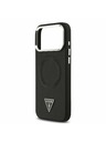 Guess Guess PU Leather Triangle Logo MagSafe Stražnji Poklopac za iPhone 17 Pro Black