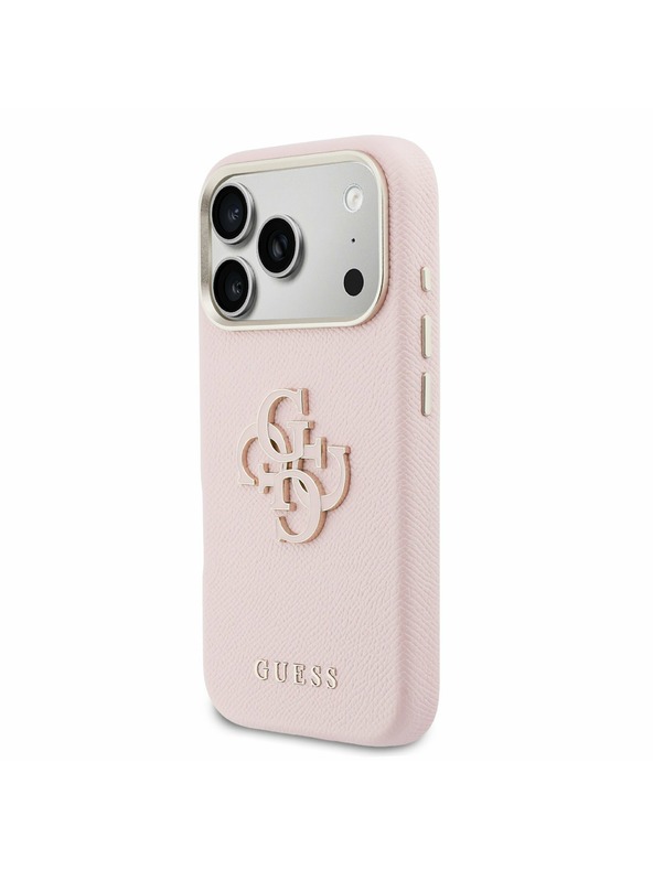 Guess Guess PU Resin Logo Stražnji Poklopac za iPhone 17 Pro Pink