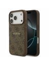 Guess Guess PU Leather 4G Colored Ring MagSafe Stražnji Poklopac za iPhone 17 Pro Brown