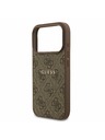 Guess Guess PU Leather 4G Colored Ring MagSafe Stražnji Poklopac za iPhone 17 Pro Brown
