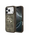 Guess Guess PU 4G Metal Logo Stražnji Poklopac za iPhone 17 Pro Brown