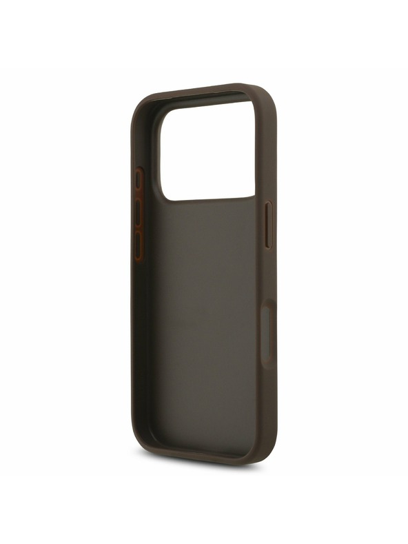 Guess Guess PU 4G Metal Logo Stražnji Poklopac za iPhone 17 Pro Brown