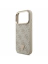 Guess Guess PU Leather 4G Strass Triangle Logo Gold Frame MagSafe Stražnji Poklopac za iPhone 17 Pro Pink