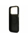 Guess Guess PU Leather 4G Gold Frame MagSafe Stražnji Poklopac za iPhone 17 Pro Black