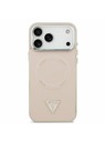 Guess Guess PU Leather Triangle Logo MagSafe Stražnji Poklopac za iPhone 17 Pro Pink