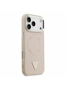 Guess Guess PU Leather Triangle Logo MagSafe Stražnji Poklopac za iPhone 17 Pro Pink