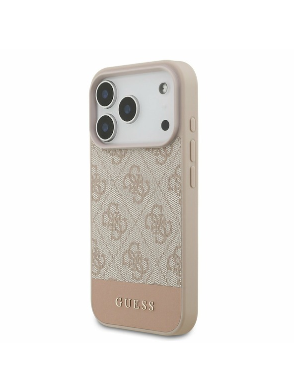 Guess Guess PU 4G Stripe Stražnji Poklopac za iPhone 17 Pro Pink