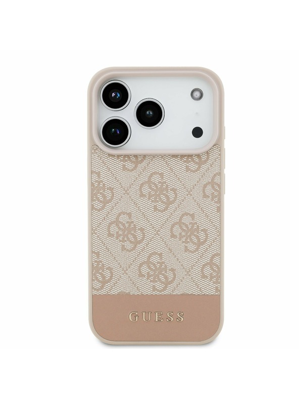 Guess Guess PU 4G Stripe Stražnji Poklopac za iPhone 17 Pro Pink