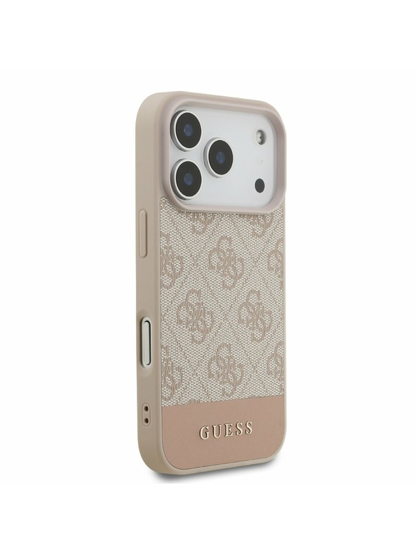 Guess Guess PU 4G Stripe Stražnji Poklopac za iPhone 17 Pro Pink