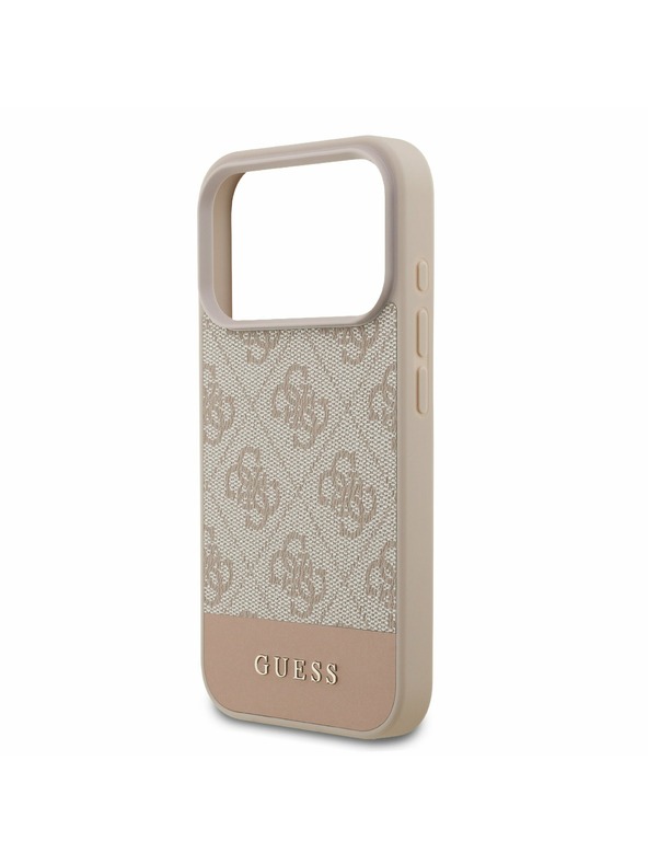 Guess Guess PU 4G Stripe Stražnji Poklopac za iPhone 17 Pro Pink
