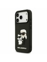 Karl Lagerfeld Karl Lagerfeld 3D Rubber Karl and Choupette Stražnji Poklopac za iPhone 17 Pro Black