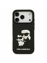 Karl Lagerfeld Karl Lagerfeld 3D Rubber Karl and Choupette Stražnji Poklopac za iPhone 17 Pro Black