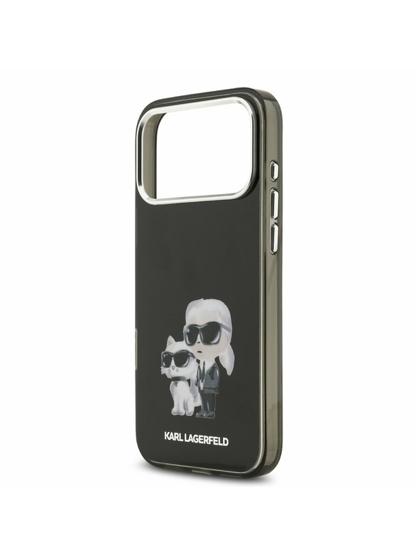 Karl Lagerfeld Karl Lagerfeld IML Aquarelle Karl and Choupette Stražnji Poklopac za iPhone 17 Pro Black