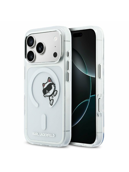 Karl Lagerfeld Karl Lagerfeld IML Choupette Peekaboo MagSafe Stražnji Poklopac za iPhone 17 Pro Transparent