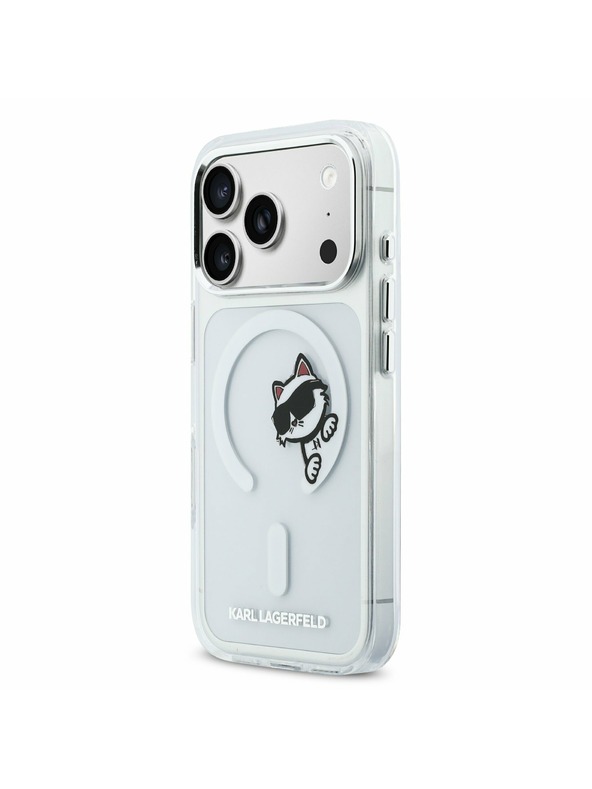 Karl Lagerfeld Karl Lagerfeld IML Choupette Peekaboo MagSafe Stražnji Poklopac za iPhone 17 Pro Transparent